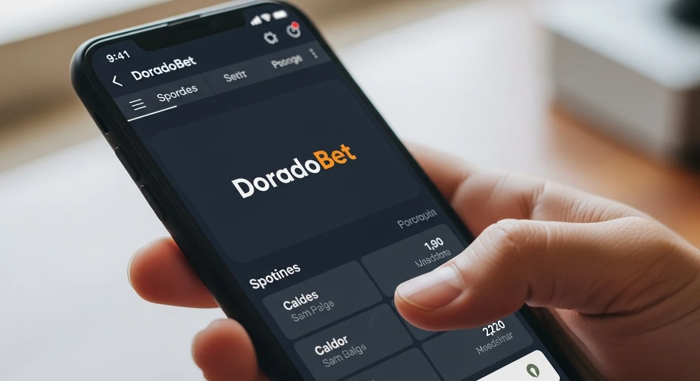 Usuario usando DoradoBet en el móvil para apuestas deportivas en Guatemala